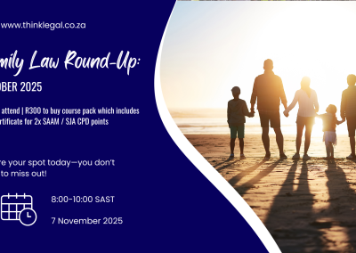 Family Law Round Up October 2025